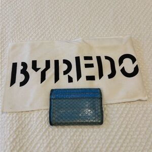 Byredo Blue Lizard Card Case wallet with dust bag